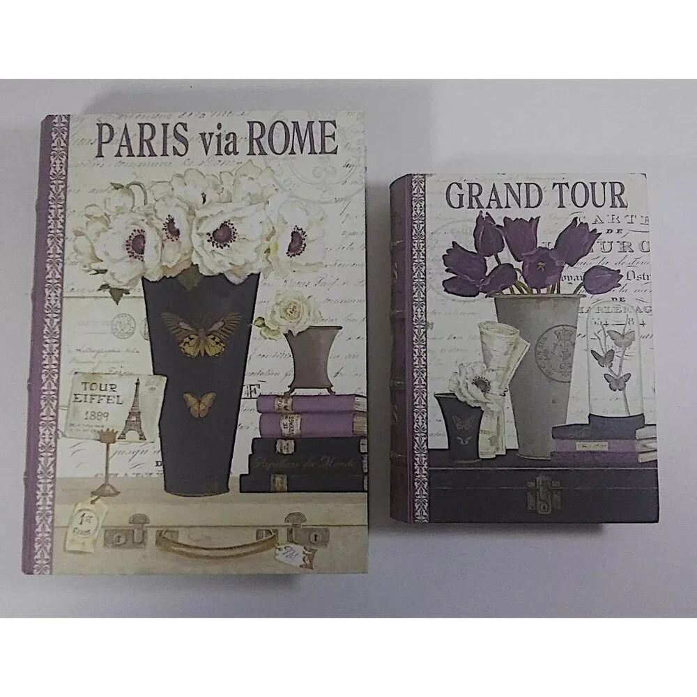 Paris Hidden Book Storage Lot Faux Secret Multicolor Floral 2011 Kathryn White